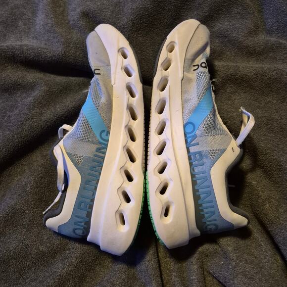 On Cloudsurfer Next running shoe Niagara and White colorway womens size 7 - Picture 5 of 7